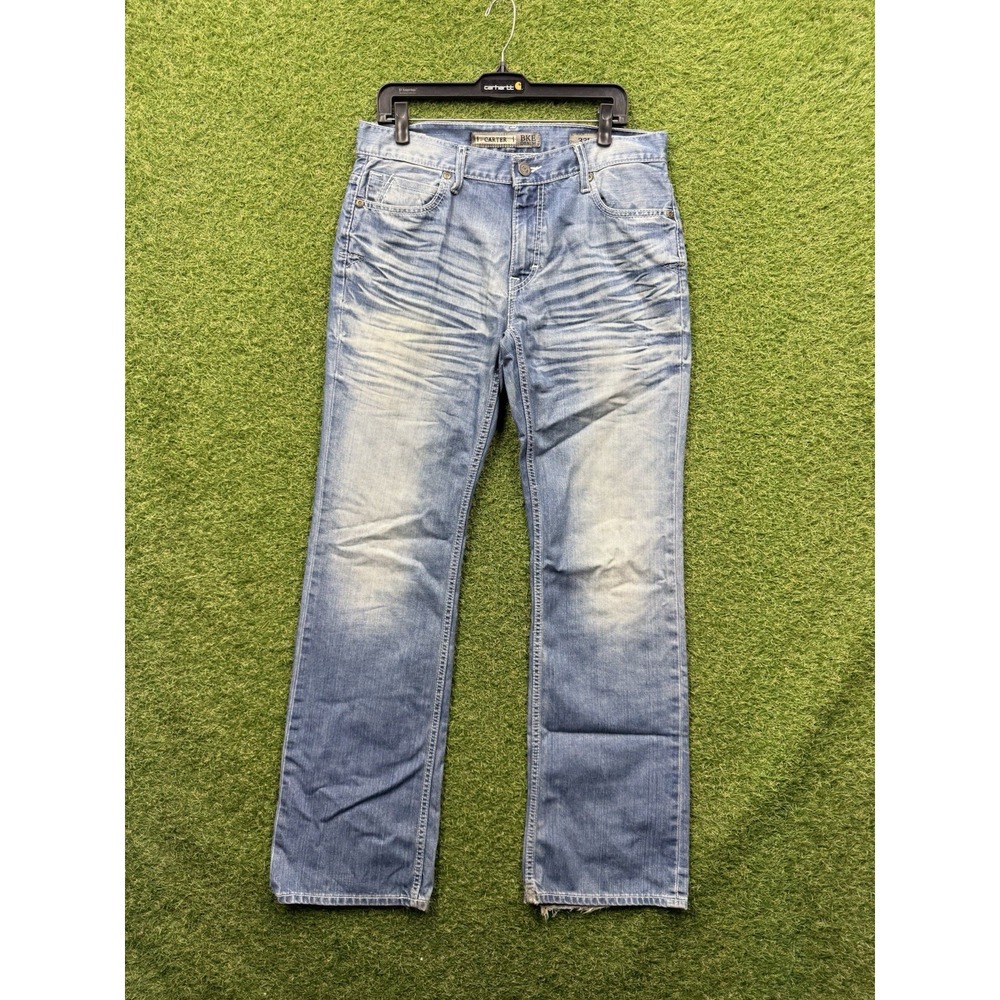 Buckle BKE Jeans Mens 33L Carter Straight Leg Light Wash Mid Rise Affliction Y2K